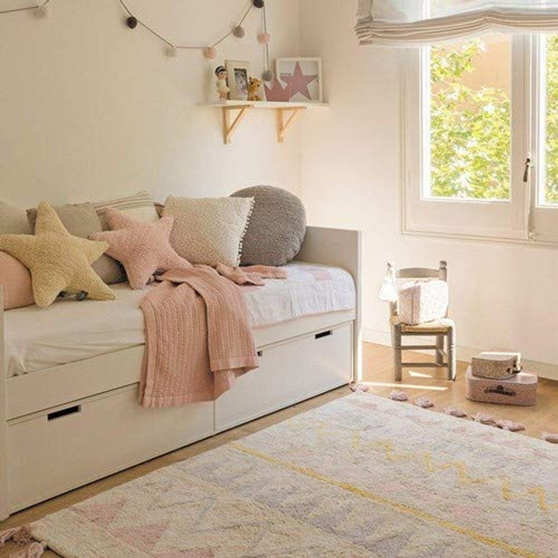 Social Lorena Canals – Alfombra Azteca Natural, Lavable, de algodón, Color Nude Vintage