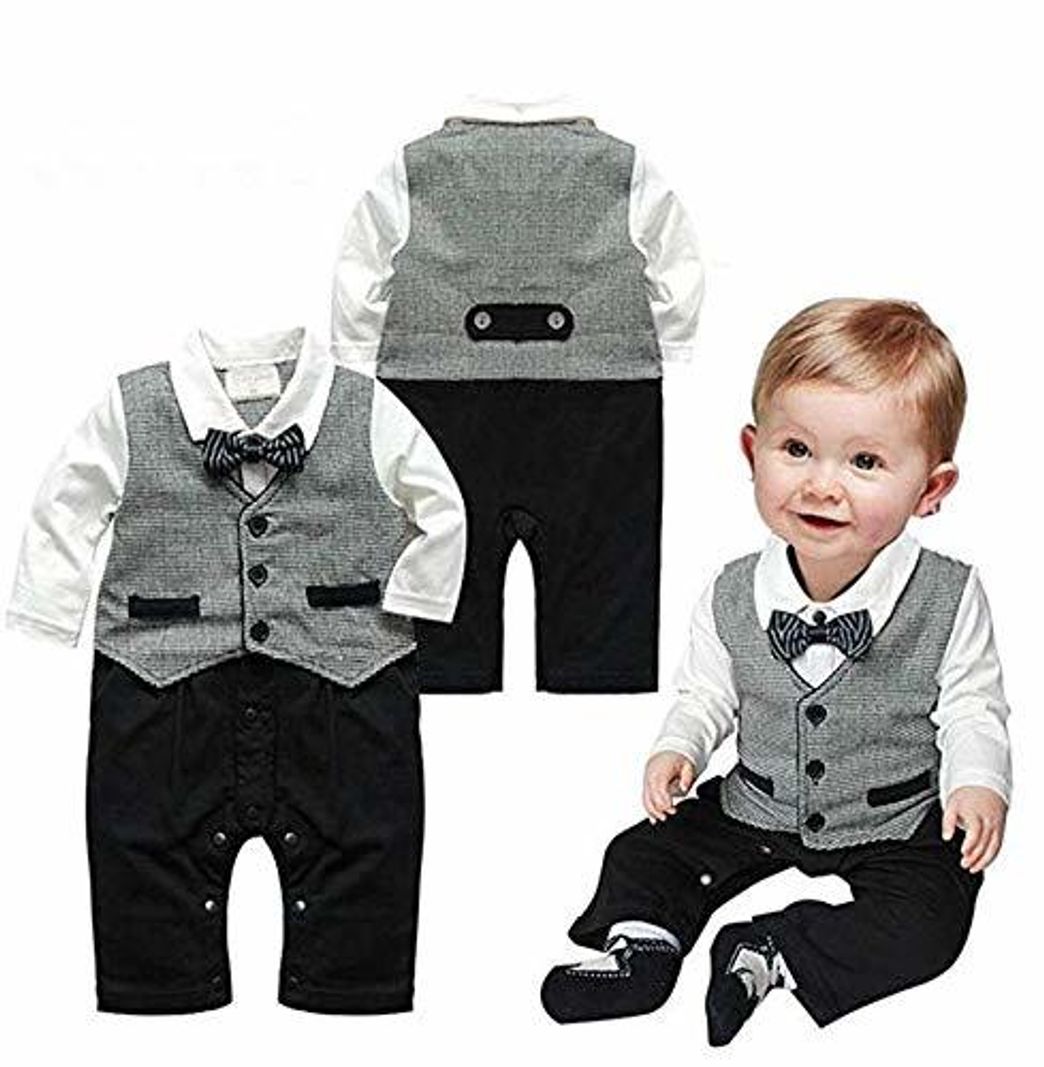 Products Bebé Pelele de moda caballero manga larga Niños Ropa babysuits chaleco de