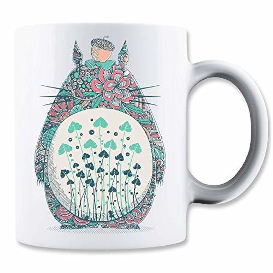 Elemento de la categoría hogar LukeTee Totoro Flowerish Taza para Café y Té