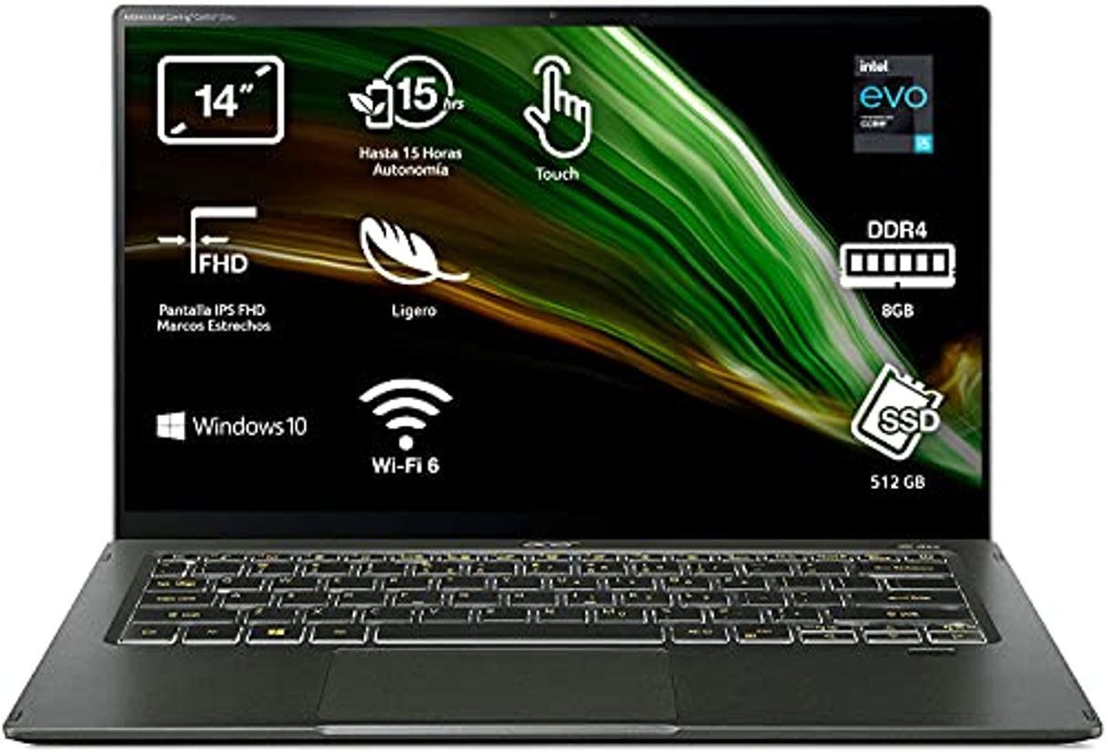 Electrónica Acer Swift 5 NU-SF514-55T-5001 - Ordenador Portátil 14" Full HD, Laptop