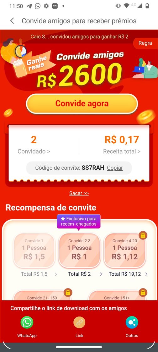 Fashion Lançamento de app que paga por convite