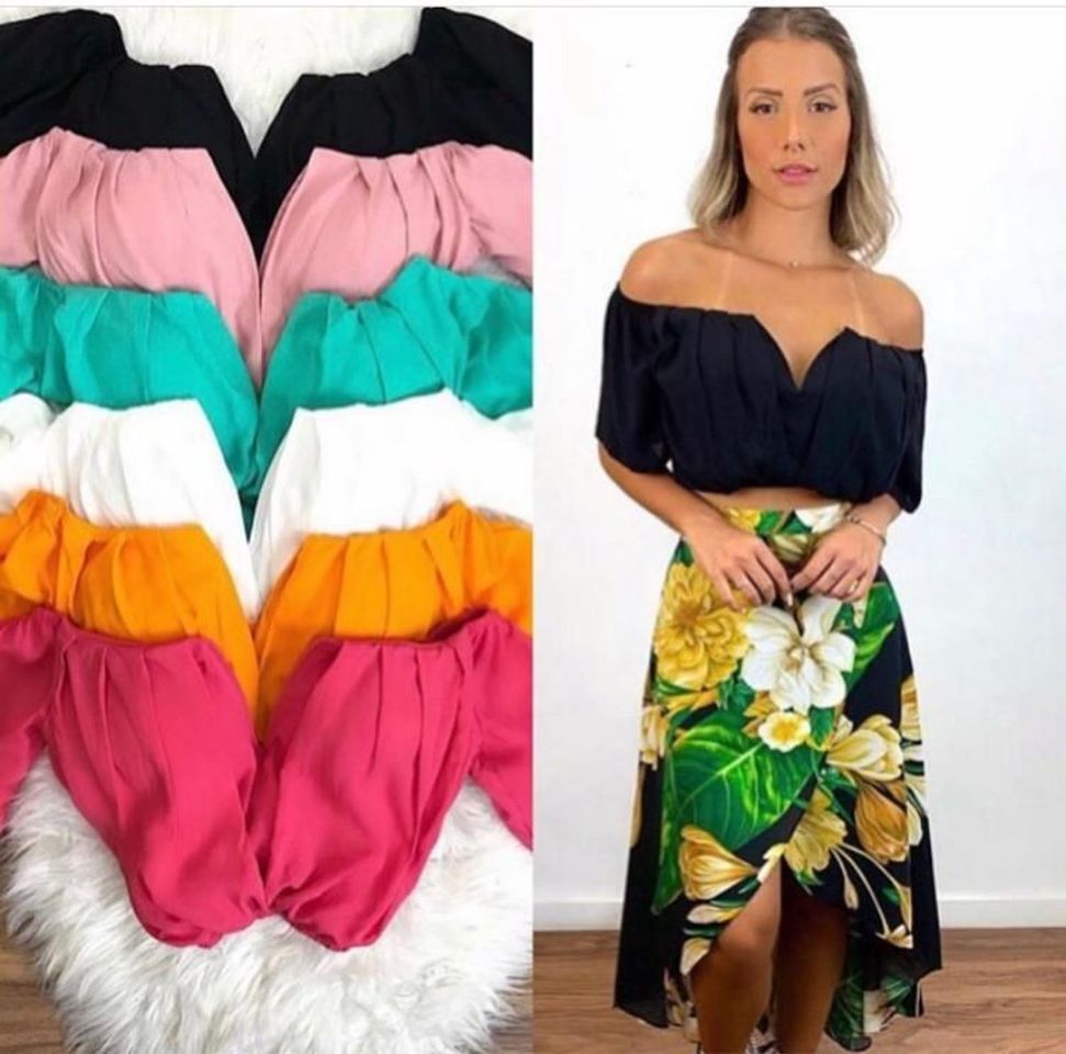 Moda Cropped ciganinha em V