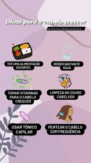 Dicas para o cabelo crescer 