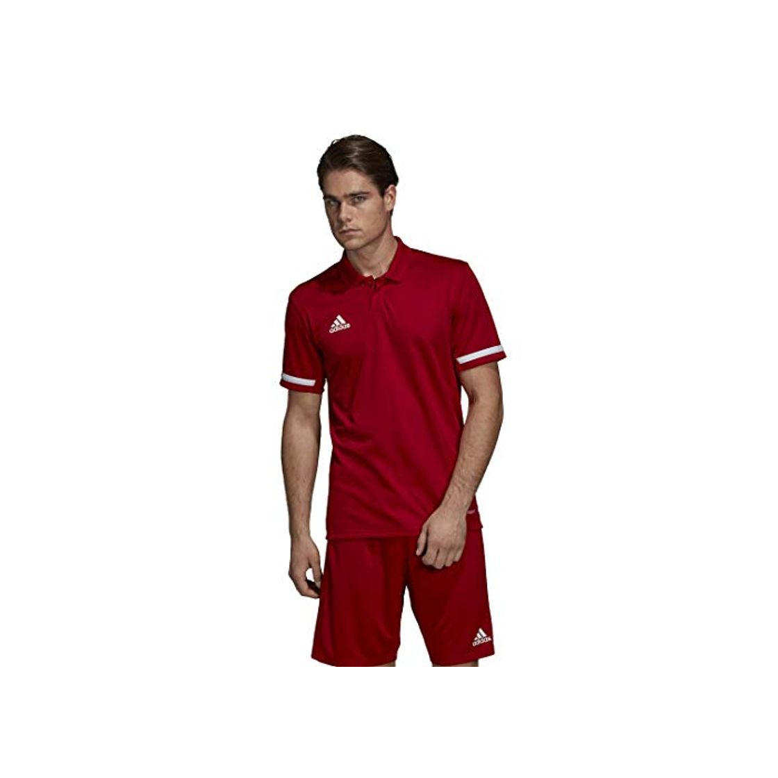 Fashion adidas Polo masculino Team 19 - FTA17, L, rojo Power