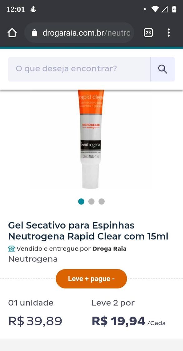 Fashion Gel Secativo para Espinhas Neutrogena