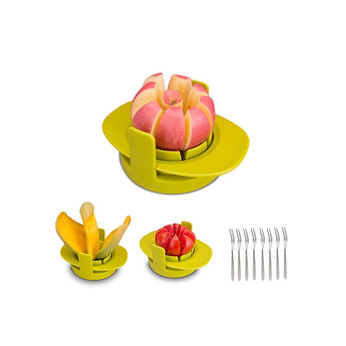 Producto HENSHOW Set Cortador Frutas 4 en 1 Multifunción Cortadores Para Fruta Incluye