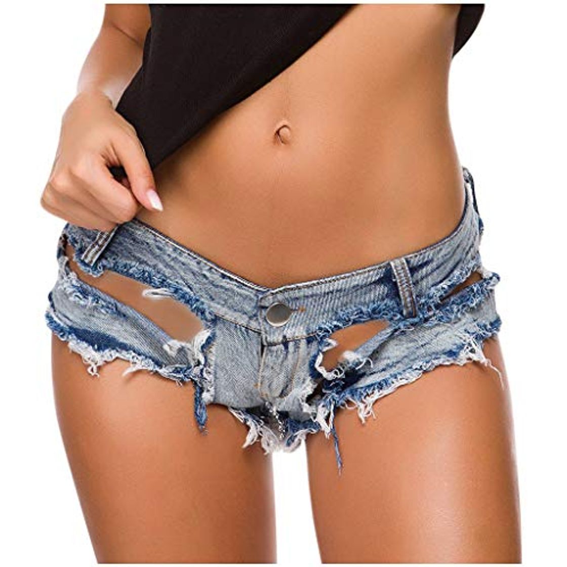 Moda FELZ Pantalones Vaqueros Mujer Rotos Moda Mujeres Sexy Mini Pantalones Talle Bajo Chicas Damas Shorts De Mezclilla Denim Pantalon De Playa Fiesta Ropa De Mujer En Oferta Pantalones Vaqueros