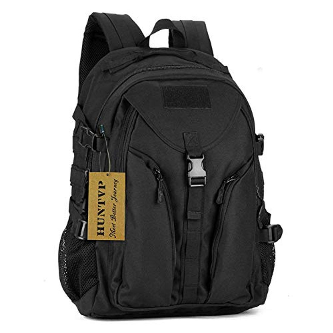 Moda Huntvp Mochila Táctica de Nylon 40L Bolsa de Asalto Estilo Militar Bolsa Impermeable para Las Actividades Aire Libre Senderismo Caza Viajar Color Negro