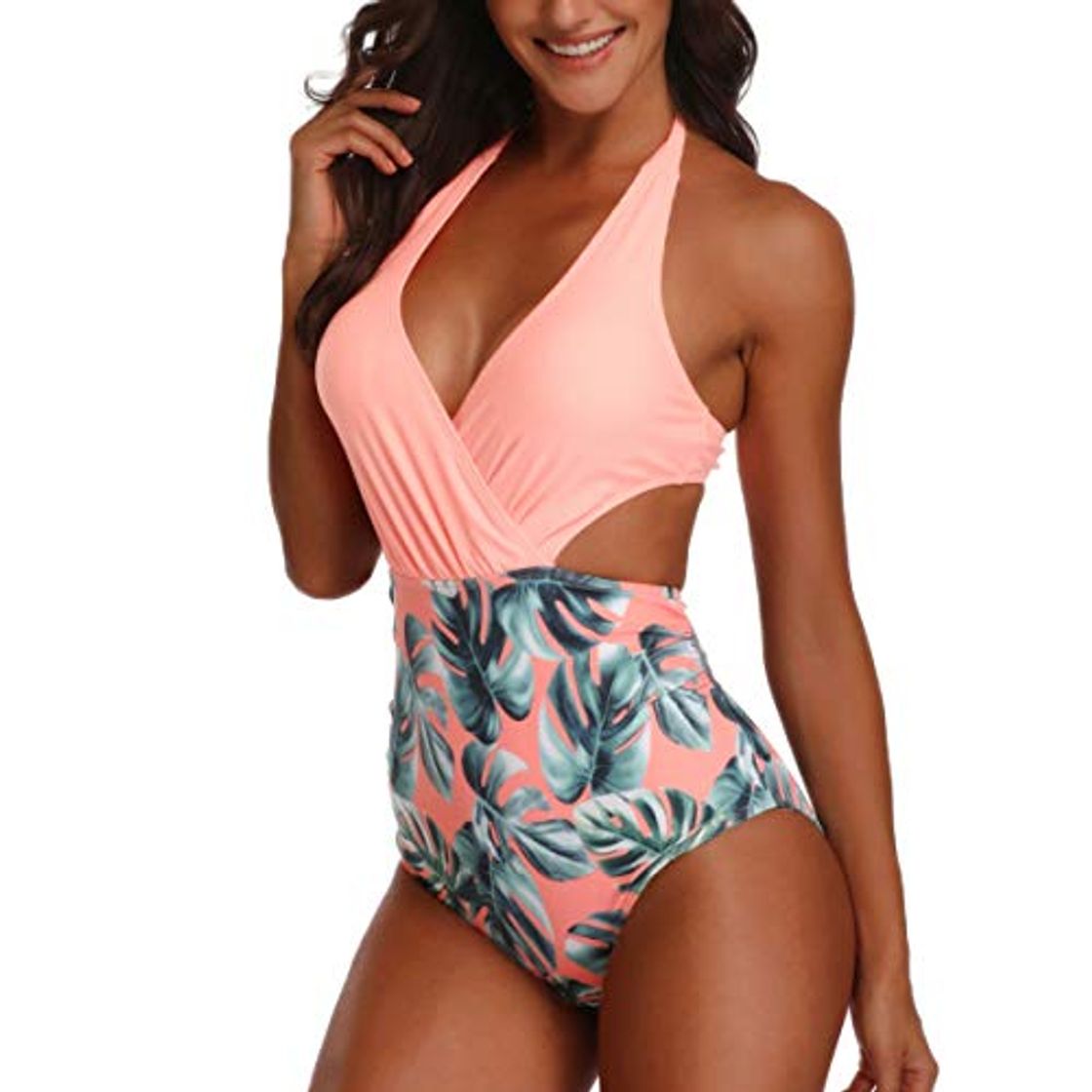Social CheChury Sexy Mujer Halter Bikini Push Up Trajes de Baño Bikini Una Pieza Talle Alto Tallas Grandes para Mujer Bikini Sets Bikin Conjuntos Push Up Acolchado Playa Tanga Bikini Monokini