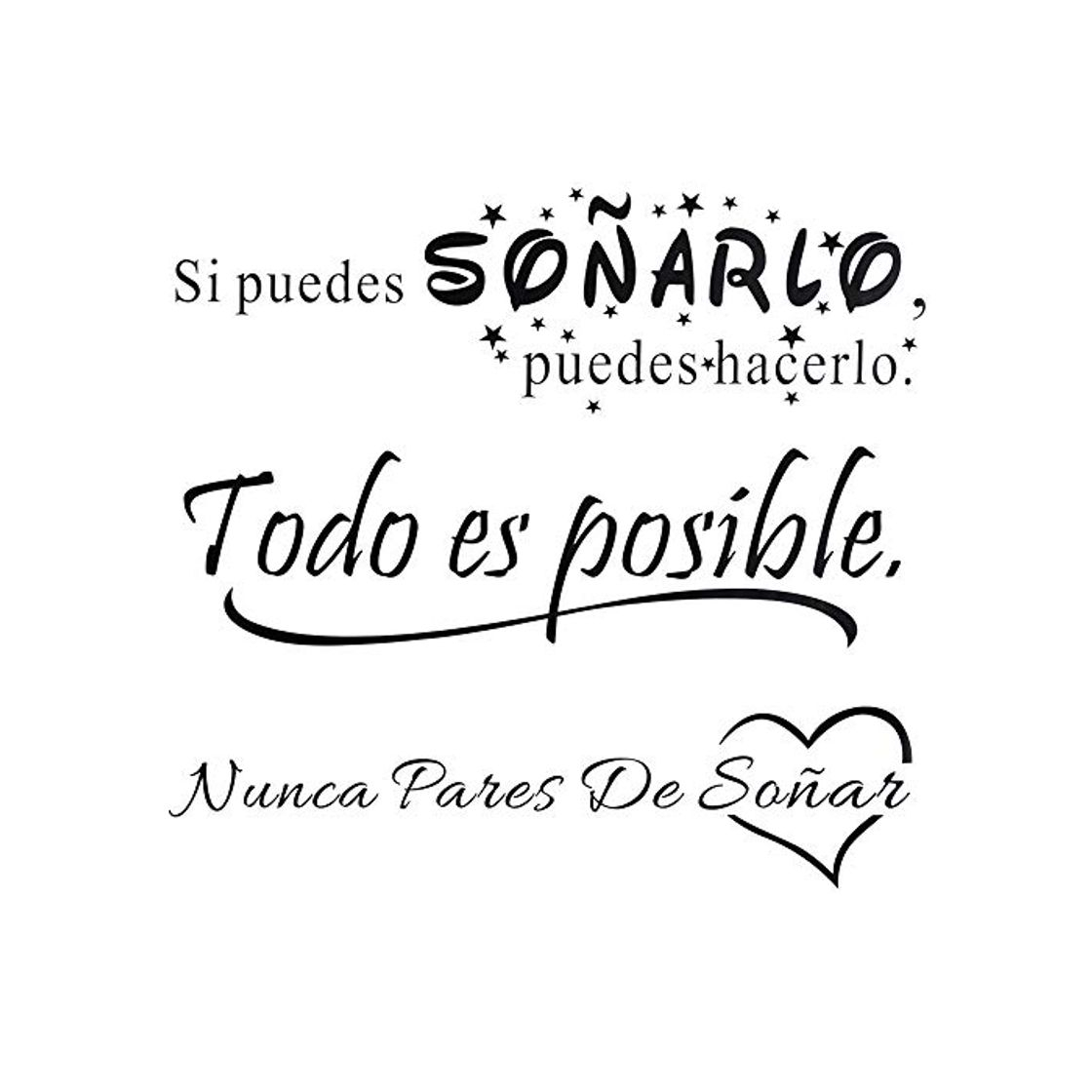 Product 3pcs Pegatinas Citas Inspiradoras Pared Español Vinilos Frases Motivadoras Letras Stickers Adhesivos