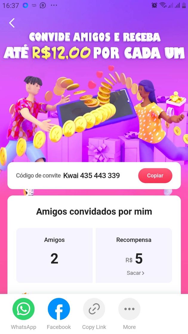 App Venha ganhar dinheiro que pode retirar imediatamente!https:/