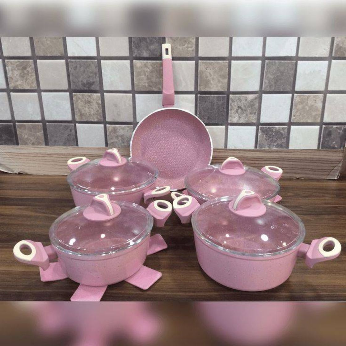 Fashion Kit de cozinha Rosa 