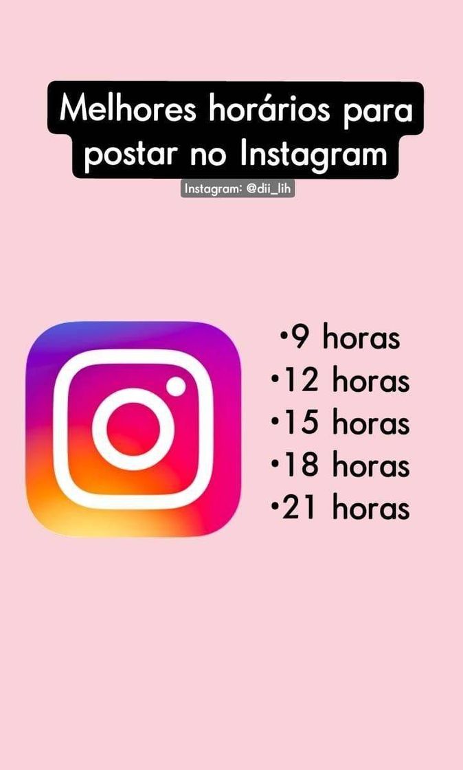 Fashion Melhores horários para postar no seu instagram ✨