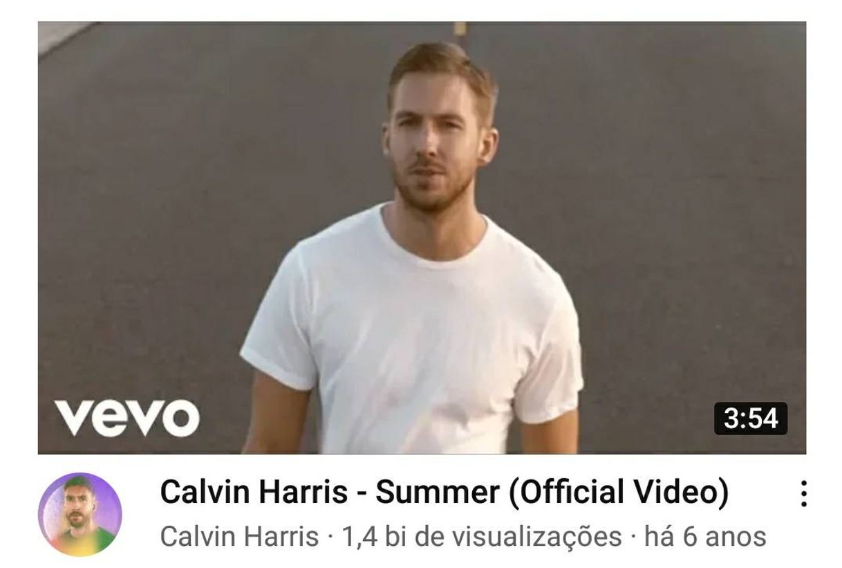 Canción Summer-  Calvin Harris