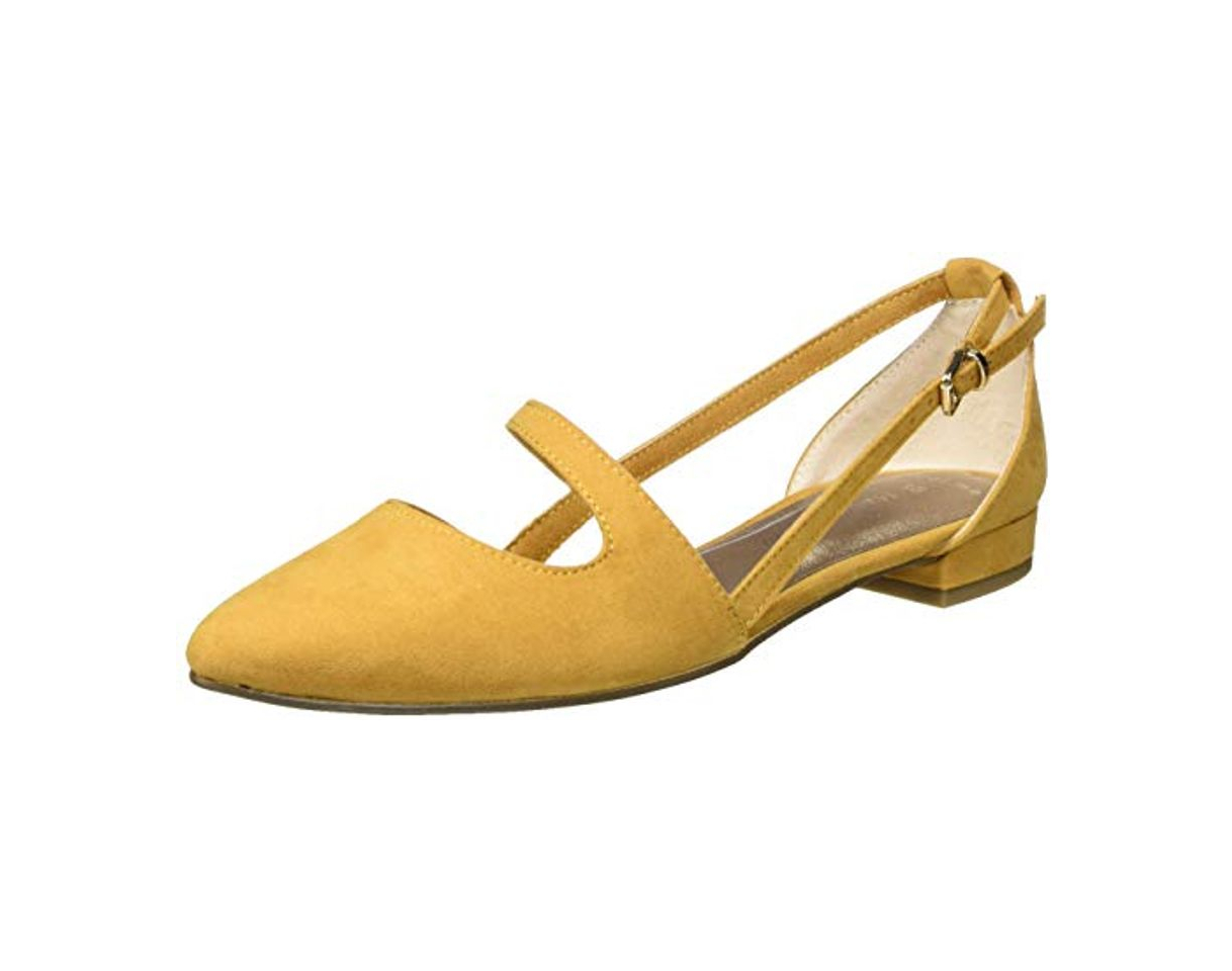 Fashion Marco Tozzi 2-2-24208-34, Zapatos con Tacon y Correa de Tobillo Mujer, Amarillo