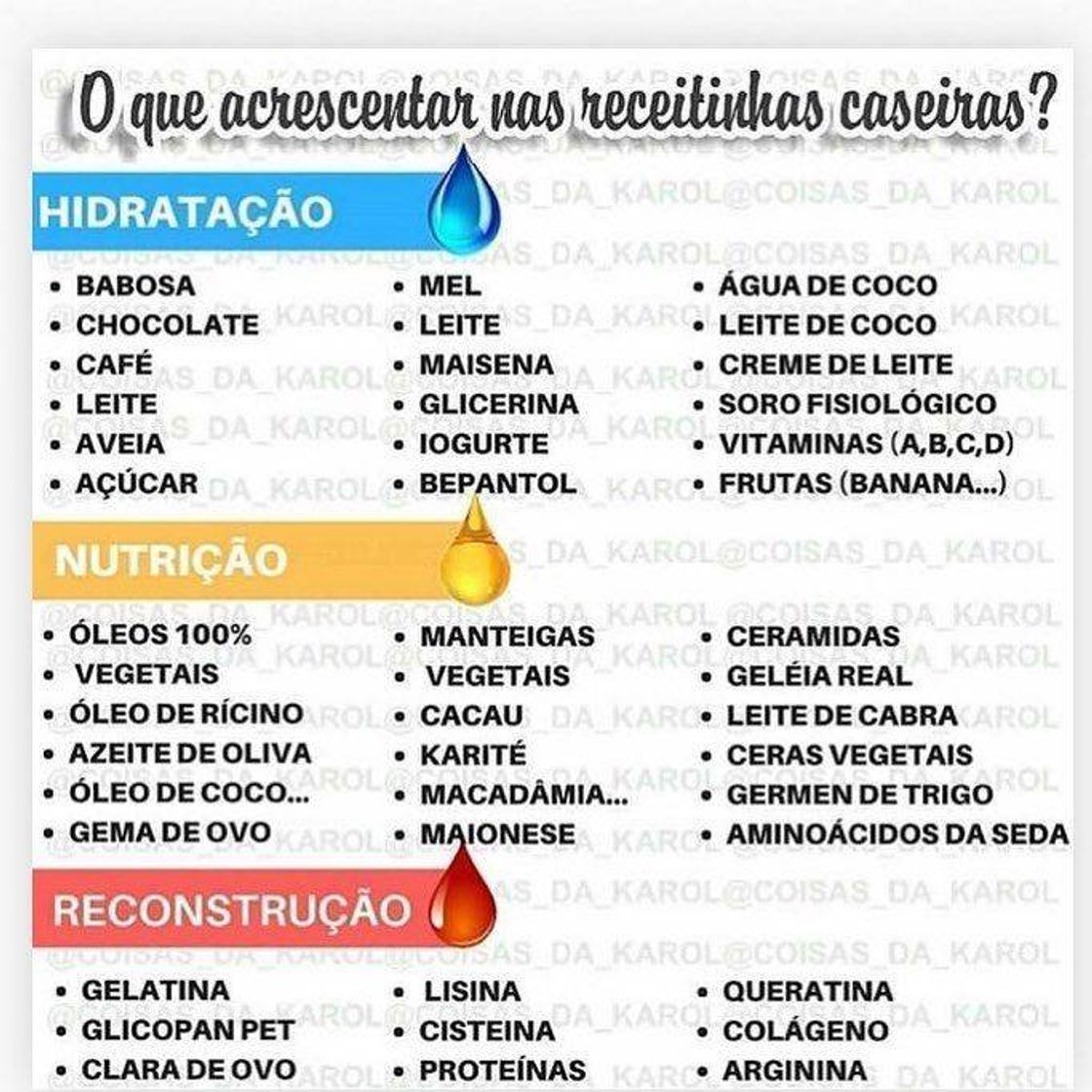 Moda Hidratação - Nutrição- Reconstrução 