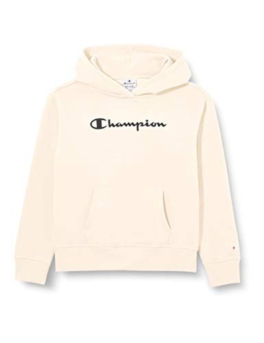Social Champion Girls' Seasonal Big Logo Hooded Sweatshirt Sudadera, Off-White