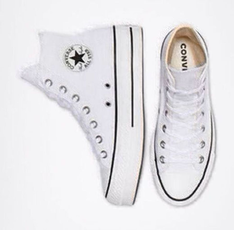 Social Converse Chuck Taylor CTAS Lift Hi, Zapatillas para Mujer, Blanco