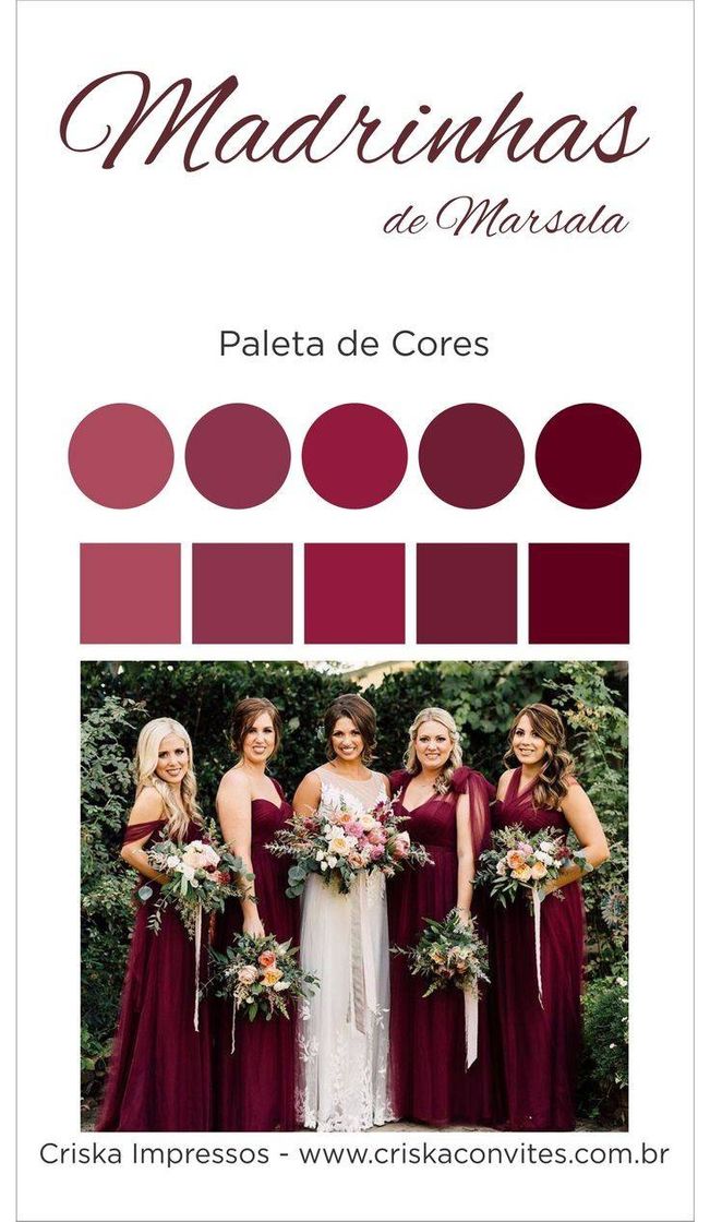 Fashion Casamento Paleta Marsala 