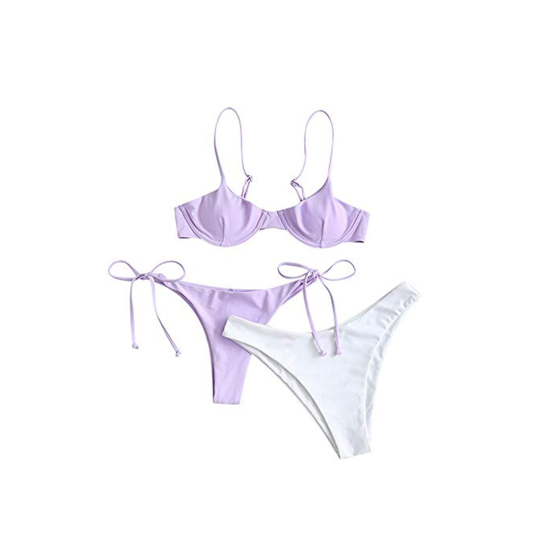 Social ZAFUL Conjunto de bikini para mujer con aros push-up