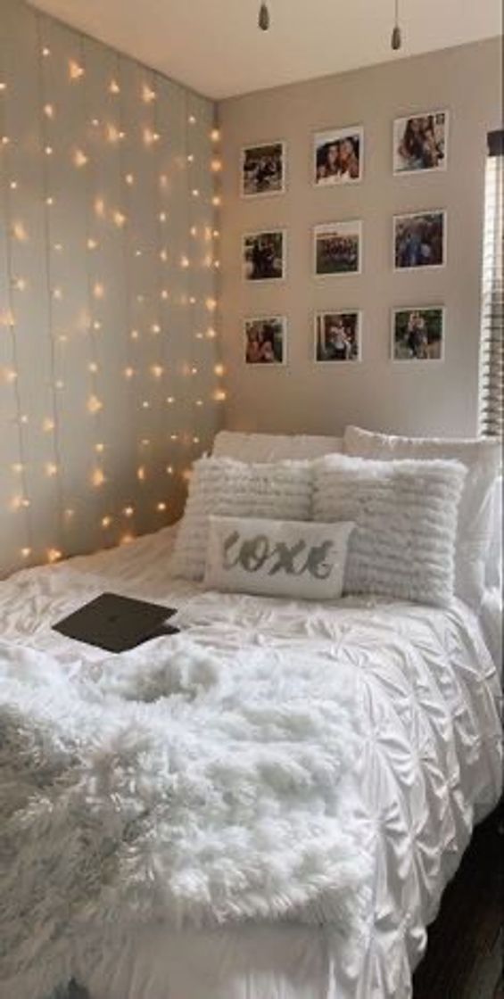 Fashion Deco de quarto com luzes de natal 