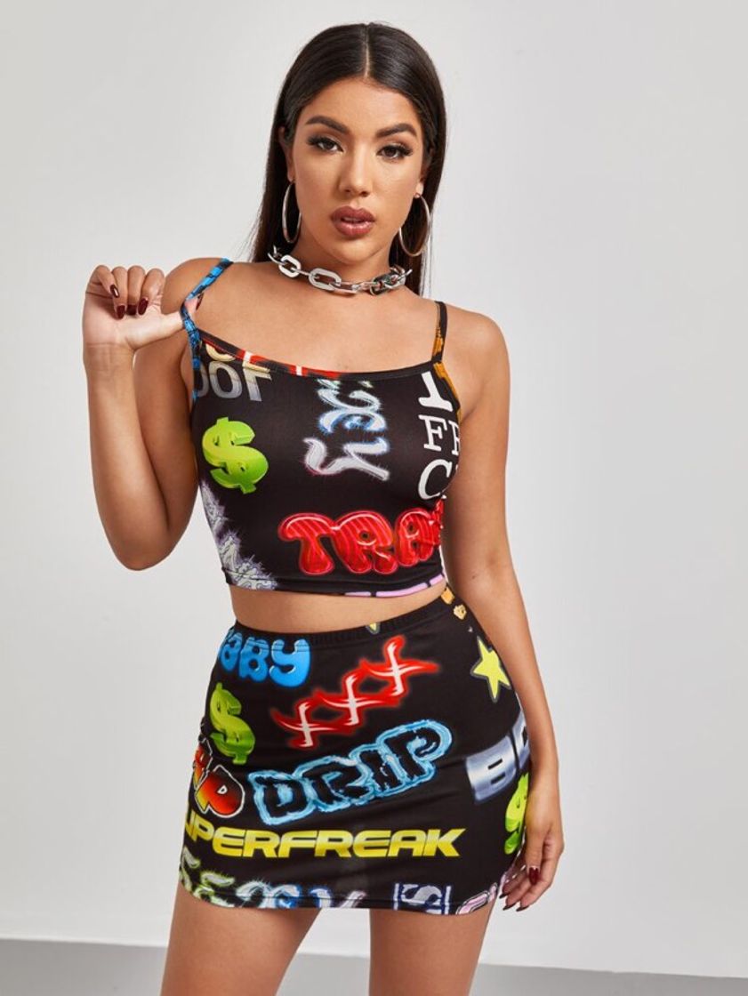 Fashion SHEIN X Impressão Pop Art 