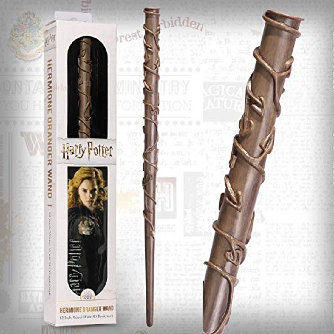 Product Noble Collection- Réplica Harry Potter Varita y Marcapáginas 3D Hermione Granger,