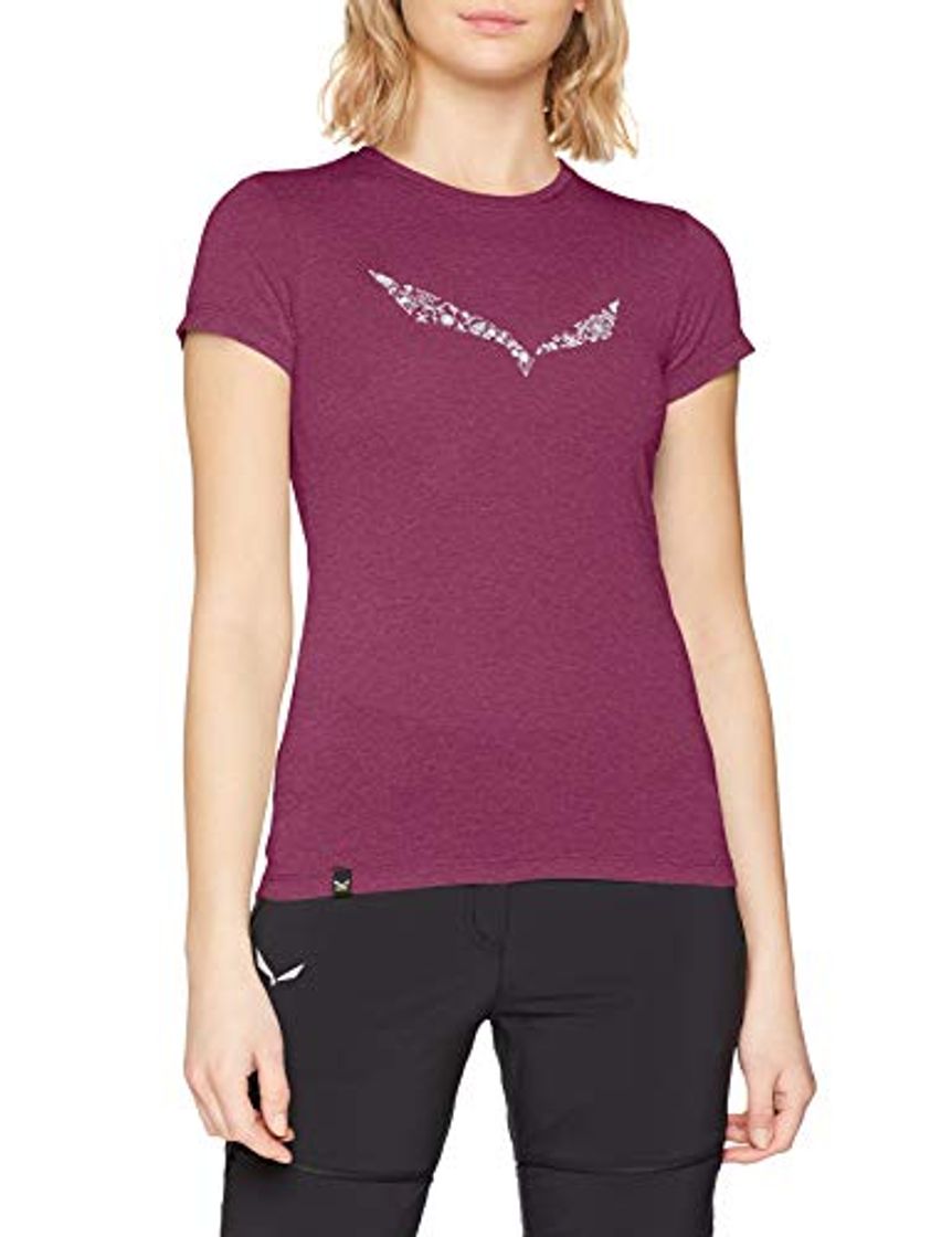 Moda SALEWA Solid Dri-Rel W S/S tee Camiseta, Mujer, Porpora