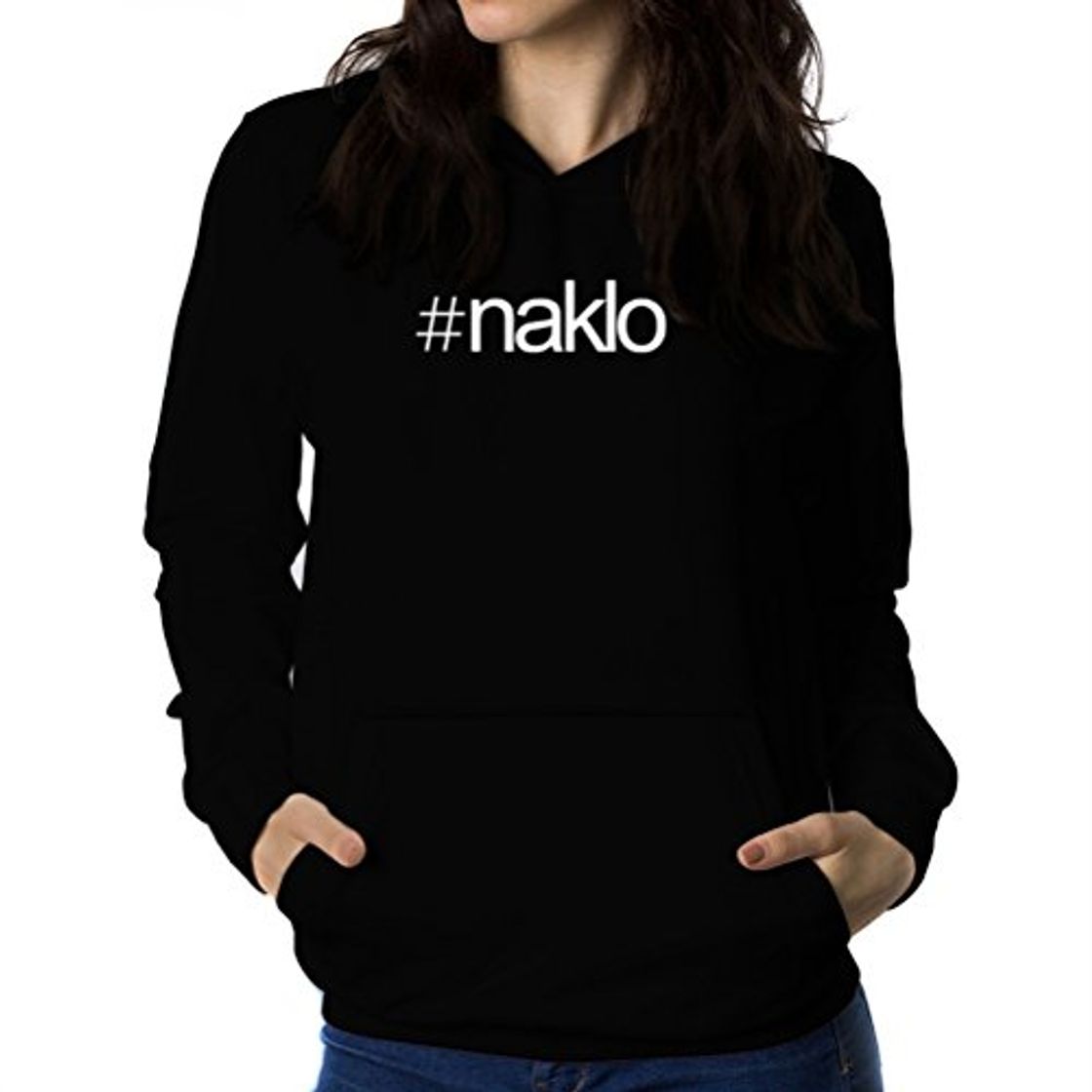 Fashion Teeburon Hashtag Naklo Bold Text Sudadera con Capucha para Mujer