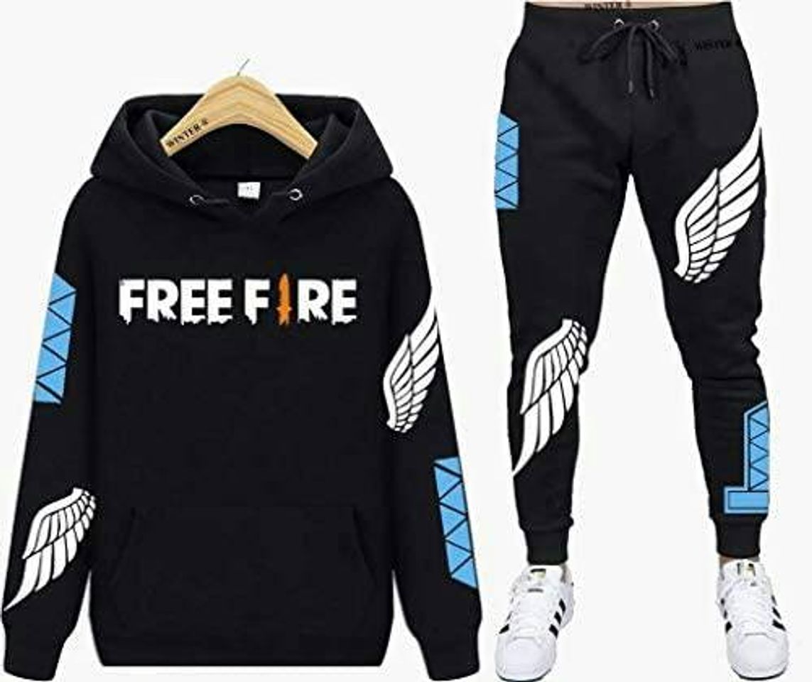 Moda Conjunto Free Fire Moletom + Calça Garena Angelical Anjo Gam