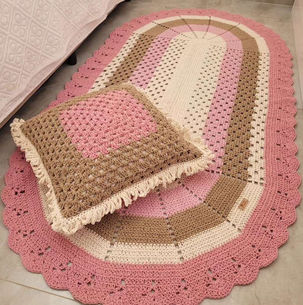 Social Tapete de crochê 🧶