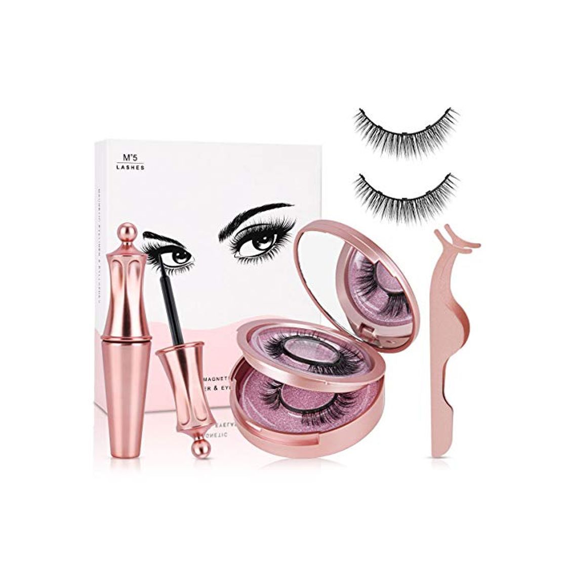 Social Pestañas Magnéticas, Winpok Magnético delineador Impermeable De Larga Duración, Delineador De Ojos