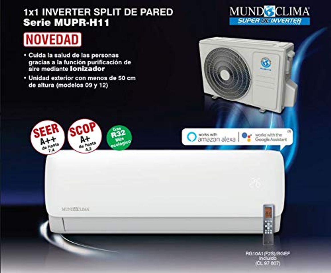 Home MUNDOCLIMA MUPR-12-H9A EFIMARKET - Aire Acondicionado 3500W