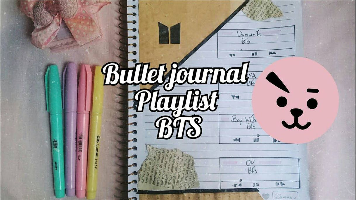 Moda Bullet Journal playlist BTS