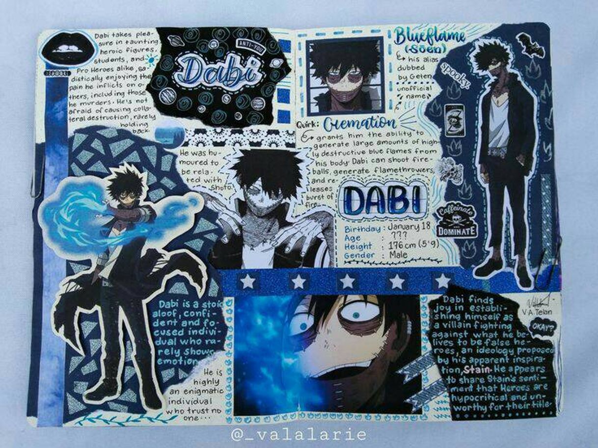 Fashion Anime journal Dabi