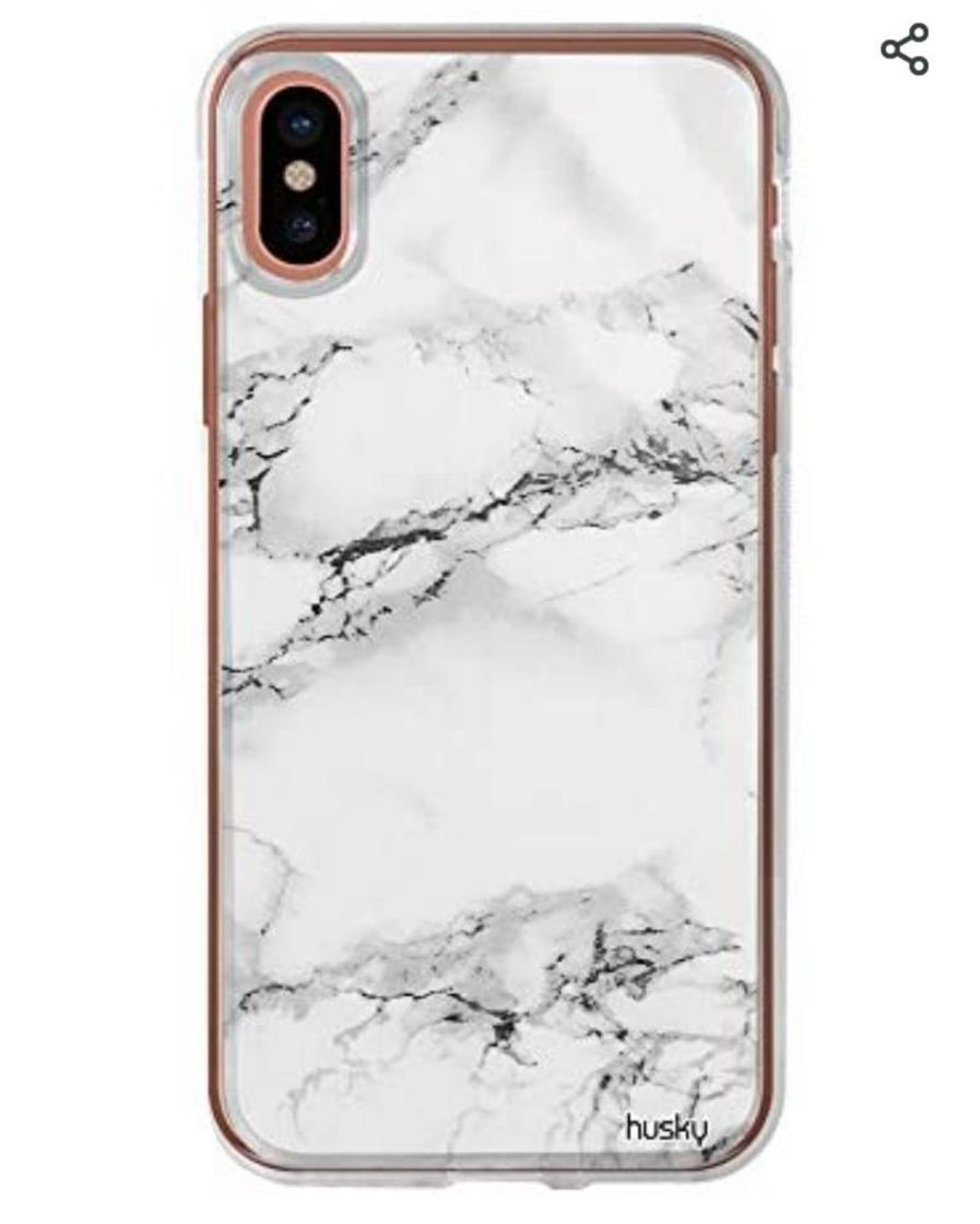 Fashion Capa Personalizada Mármore para Iphone X, Preto/Branco