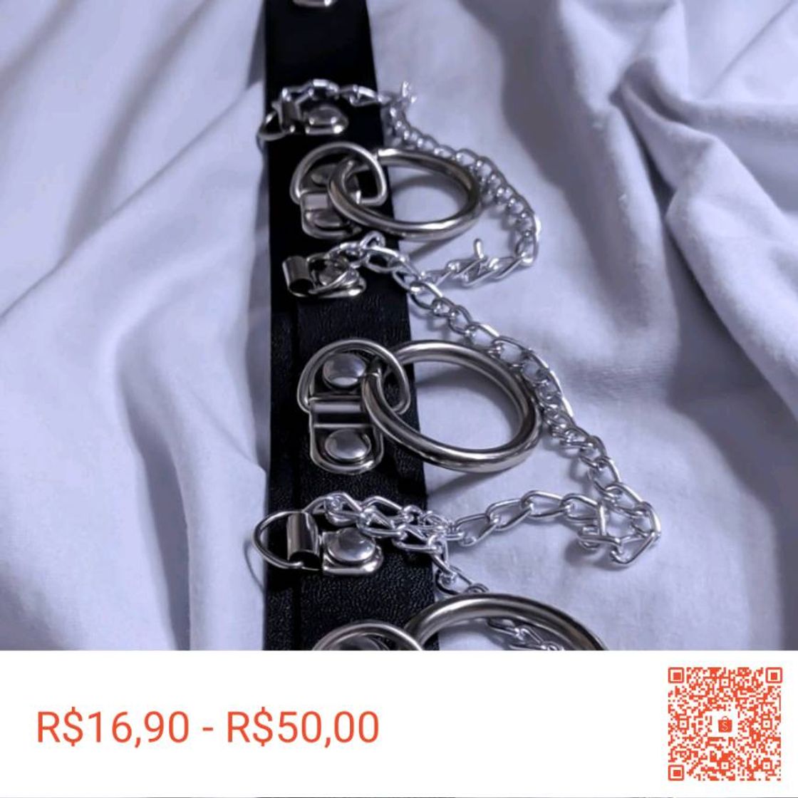 Social Gargantilha choker couro sintético 