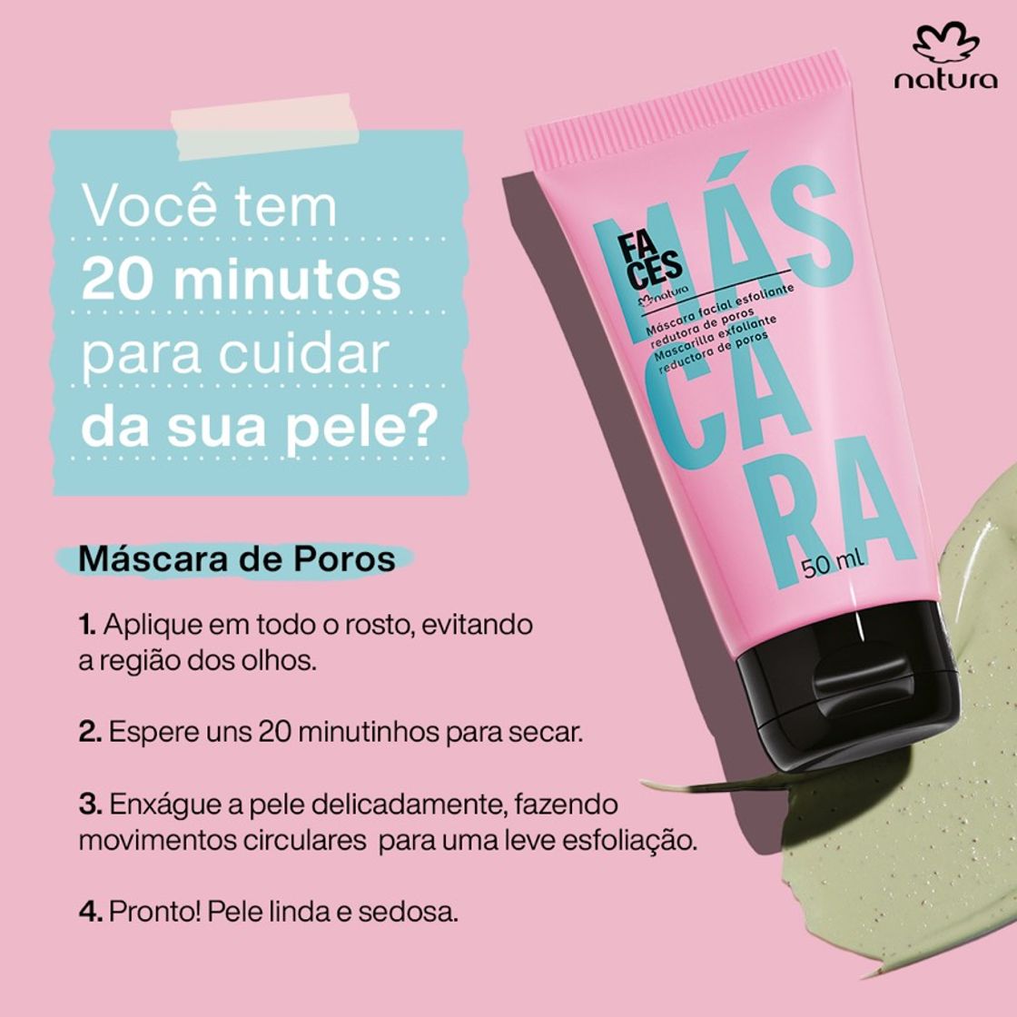 Moda máscara para poros NATURA ✨