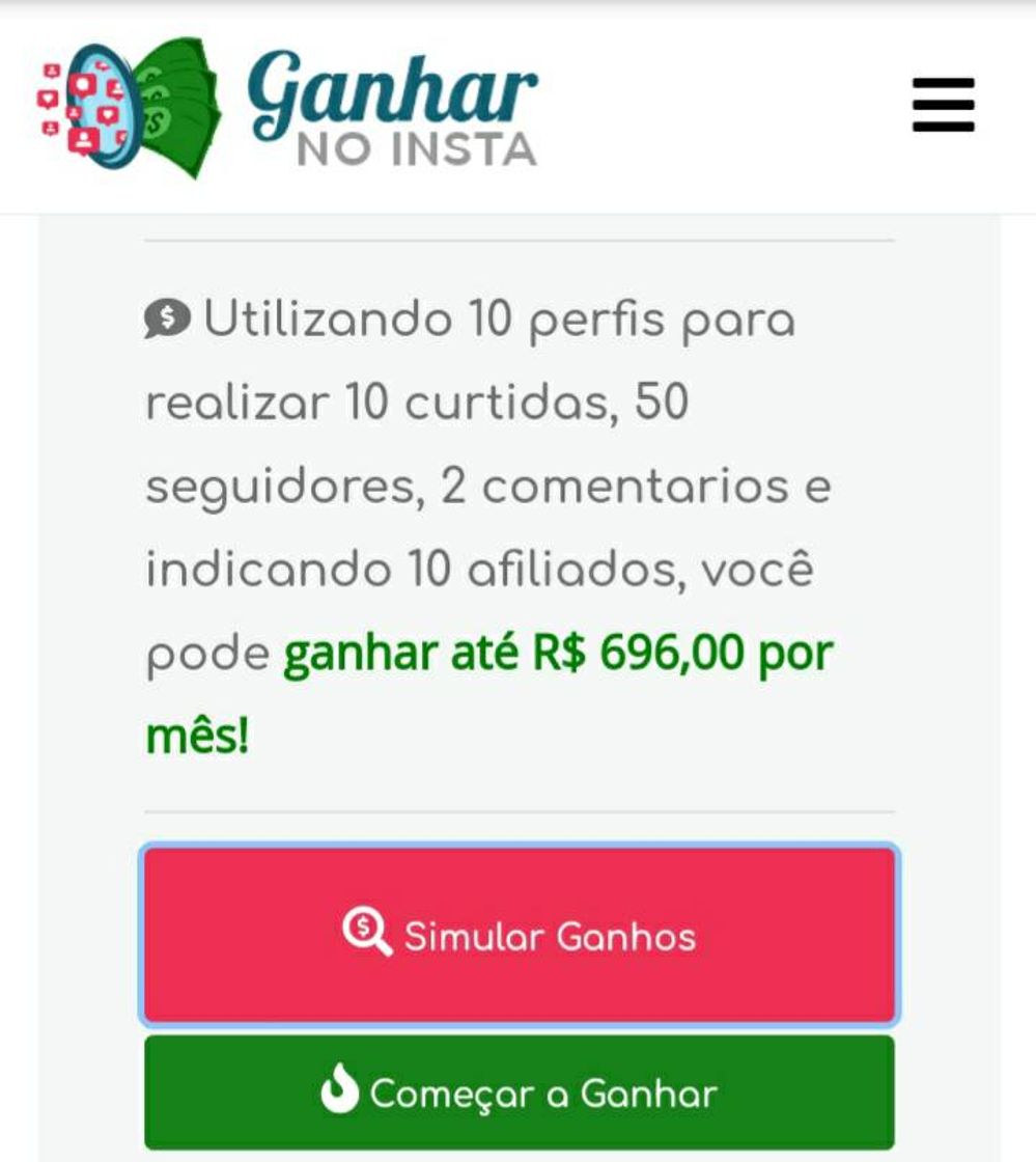 Social GANHAR NO INSTA