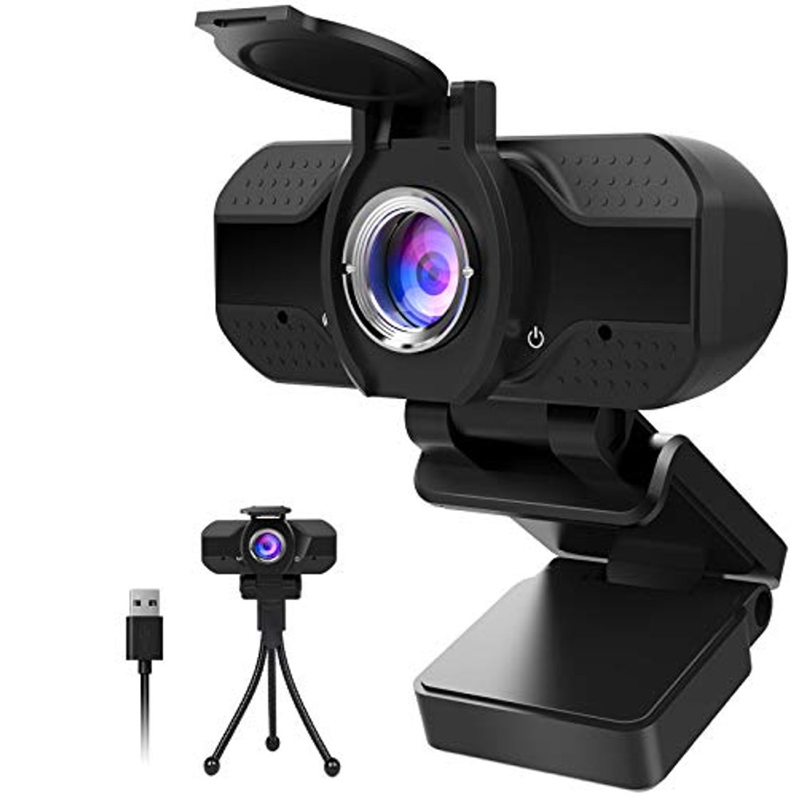 Producto Webcam 1080P Full HD con Micrófono Y Cubierta de privacidad，1080P webcame USB