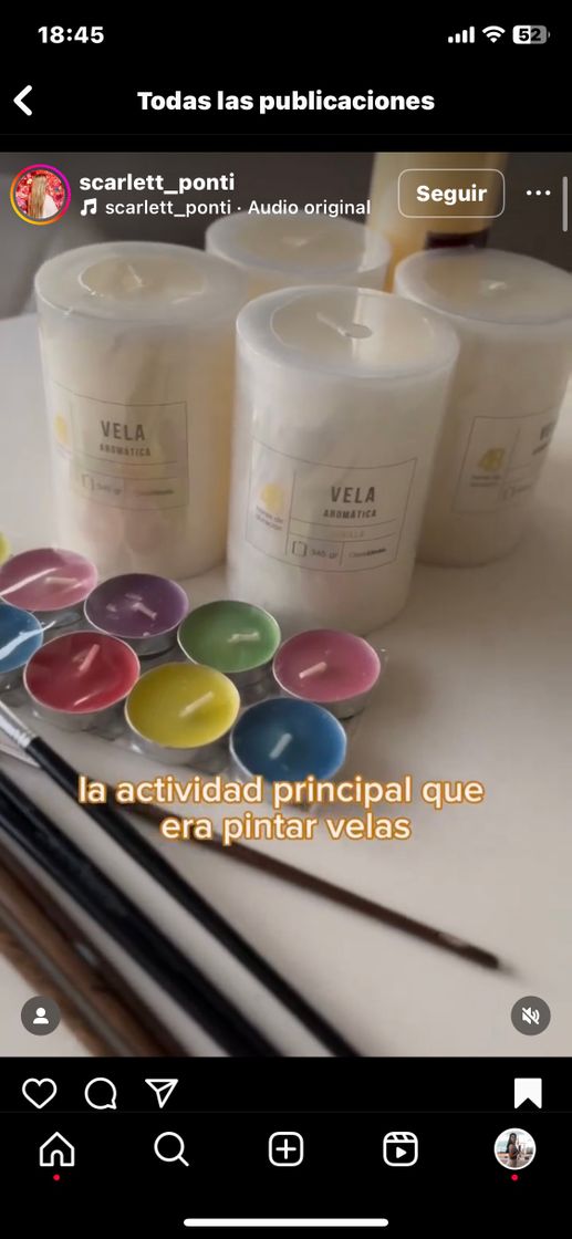 Moda Pintar velas 