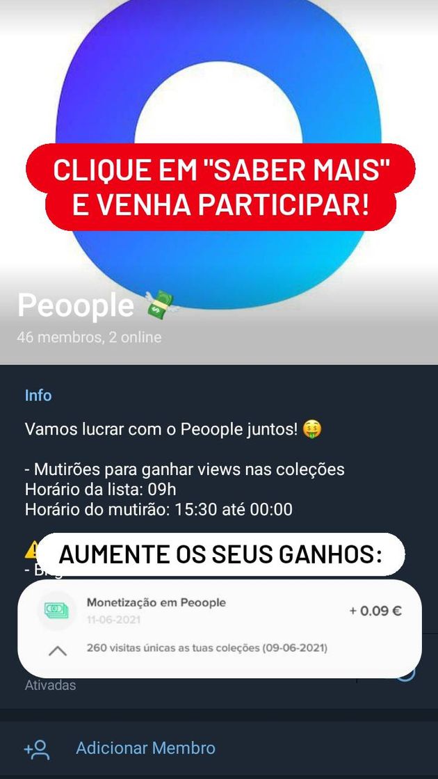 Social Grupo do Telegram - Ganhe dinheiro💸