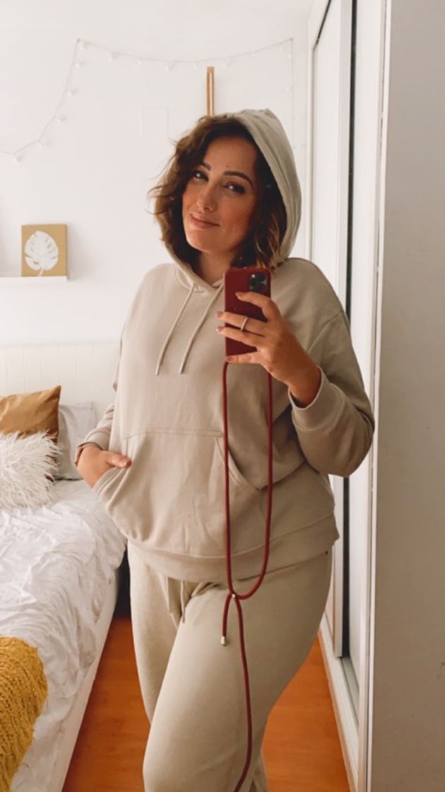 Social Pantalón de chándal amplio - Beige grisáceo claro - MUJER