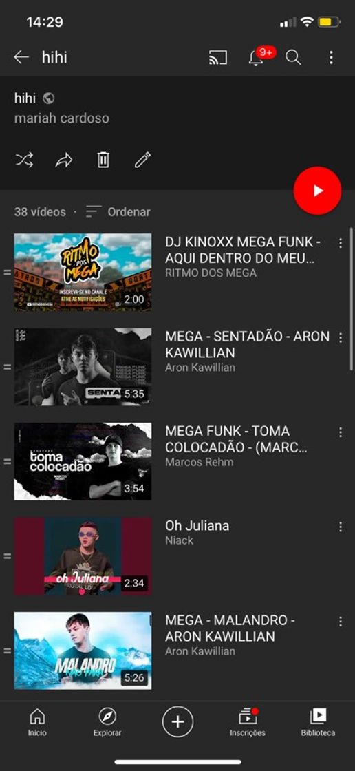 Moda Playlist de Mega Funk