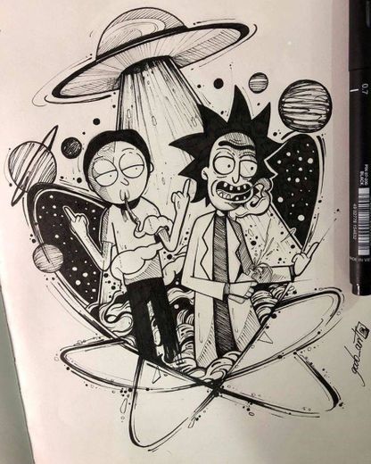 Desenho Rick and Morty 🥒🧪☢️