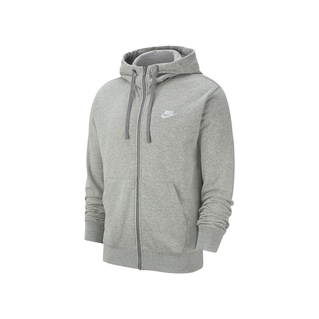 Fitness Nike Club Hoodie Ft Sudadera con Capucha y Cremallera Completa, Hombre, Negro