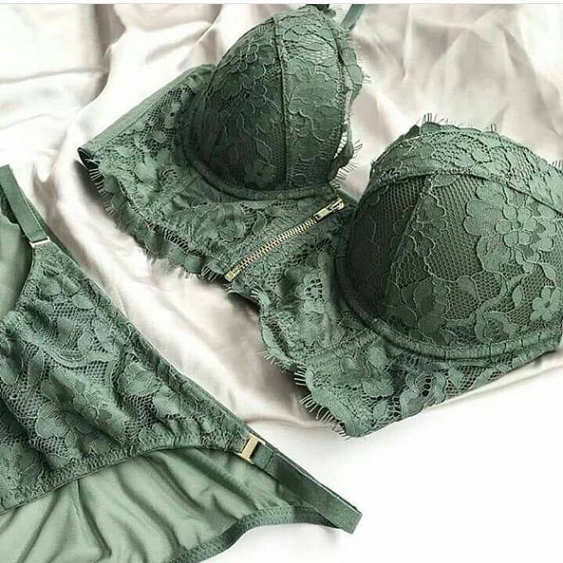 Moda Conjunto Lingerie Verde✨💚🍂