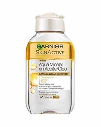 Garnier Skin Active - Agua Micelar en Aceite, Elimina el Maquillaje Waterpoof,