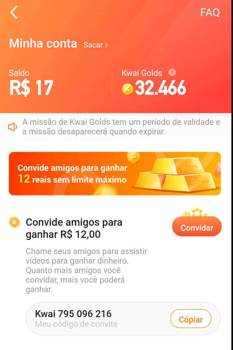 Moda Baixe o app Kwai e use o meu código pra começar ganhando ❤️