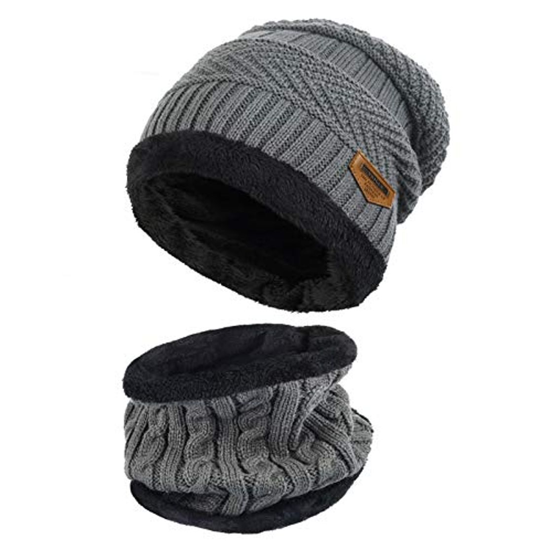 Moda VBIGER Gorras Con Bufanda y Gorros de punto Sombreros de Invierno Hombre